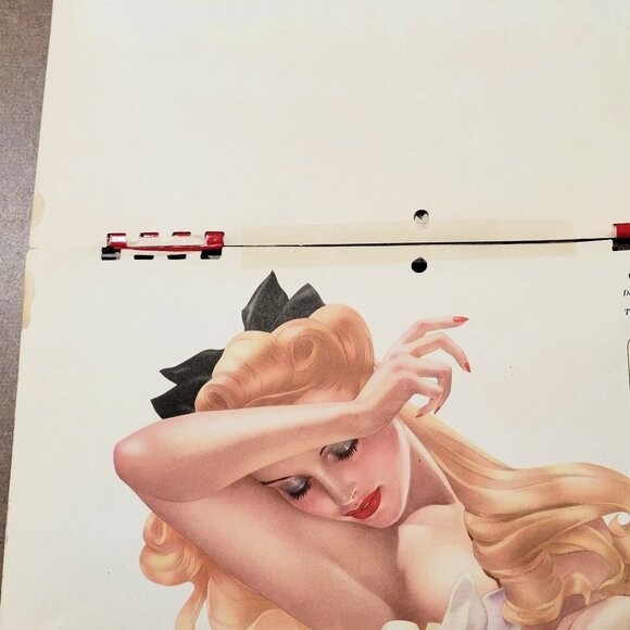 Esquire Varga 1945 Pin-Up Girl Calendar Risque with Envelope - Picture 11 of 12